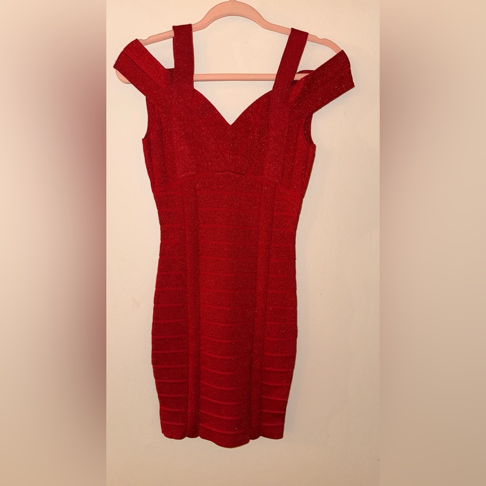 Guess Sparkling Red Mini Dress